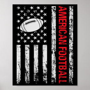 Poster Joueur de football américain fantastique et entraî