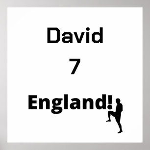 Poster Joueur de football anglais personnalisable