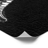 Poster Joueur de football courant quarterback noir argent (Coin)