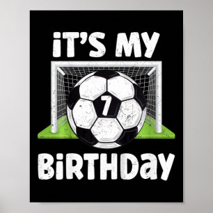Poster Joueur de football de 7 ans pour 7e anniversaire E