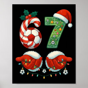 Poster Joueur de football de Noël Drip Numéro 67 Garçons 