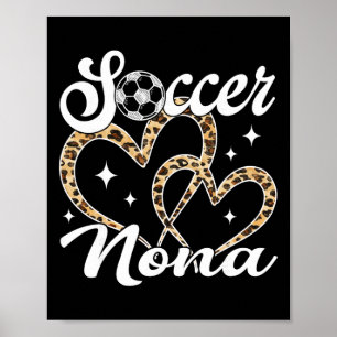 Poster Joueur de football drôle Nona Léopard
