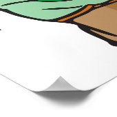 Poster Joueur de football éléphant Funny Sport animal (Coin)