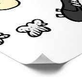 Poster Joueur de football en dessin (Coin)