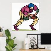 Poster Joueur de football Gridiron (Bureau à domicile)