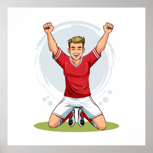 Poster Joueur de football homme