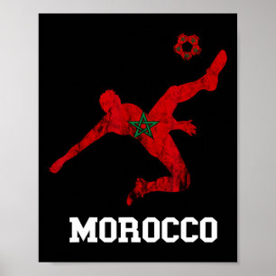 Poster Joueur de football marocain Fierté marocaine Byll