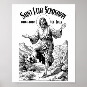 Poster Joueur de football Saint patron Luigi Scrosoppi Dr