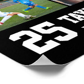 Poster Joueur de football sport de nuit senior Collage ph (Coin)