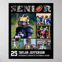 Joueur de football sport de nuit senior Collage ph