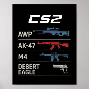 Poster Joueur de Fps Drôle Cs Jeu de Tir à la Première Pe