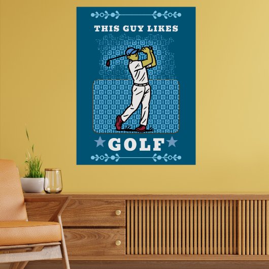 Poster joueur de golf (Salon 2)