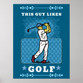 Poster joueur de golf (Devant)