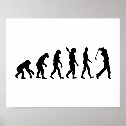 Poster Joueur de golf Evolution (Devant)