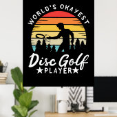 Poster Joueur de golf World Okayest Disk (Bureau à domicile)