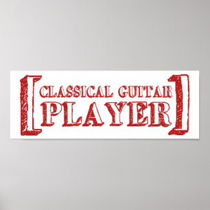 Poster Joueur de guitare classique