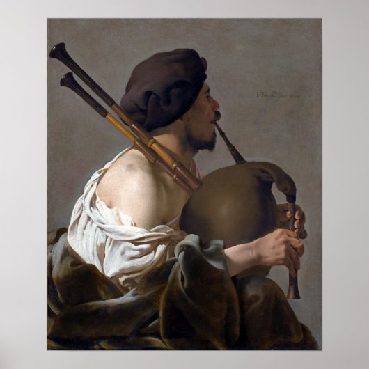 Poster Joueur de Hendrick ter Brugghen (Devant)