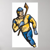 Poster Joueur de hockey musclé (Devant)