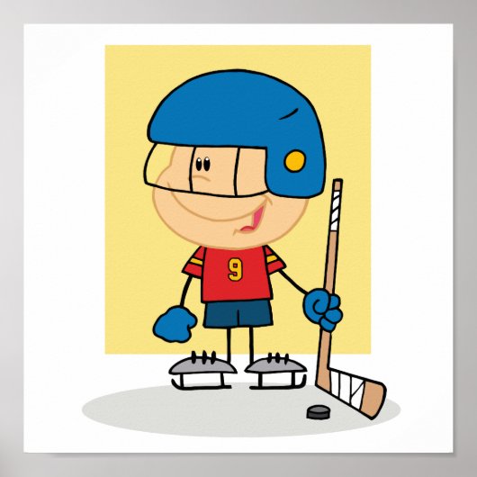 Poster Joueur de hockey pour enfants (Devant)