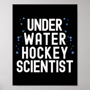 Poster Joueur de hockey subaquatique Citation équipe spor