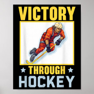 Poster Joueur de hockey sur gazon Bâton de hockey Amateur