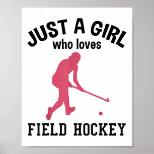 Poster Joueur de hockey sur gazon Bâton de hockey sur gaz