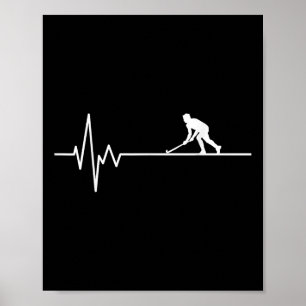 Poster Joueur de hockey sur gazon de hockey sur glace Bat