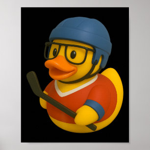Poster Joueur de hockey sur glace en caoutchouc canard Du