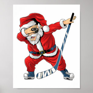 Poster Joueur de hockey sur glace faisant le dab sur le P