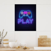 Poster Joueur de jeu (Cuisine)