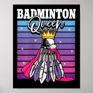 Poster Joueur de la navette reine Badminton