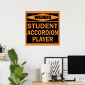 Poster Joueur de l'Accordéon étudiant (Bureau à domicile)