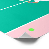 Poster Joueur de Match Art Moderne Pink Green (Coin)