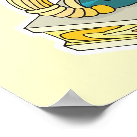 Poster joueur de phonographe (Coin)