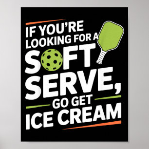 Poster Joueur de Pickleball Cherchant un Service Souple A