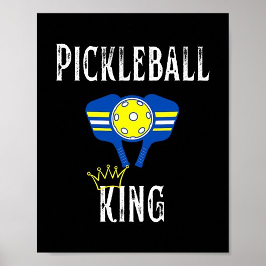 Poster Joueur de Pickleball King Funny (Devant)