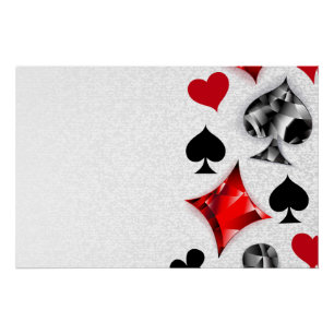 Poster Joueur de poker Joueur de cartes de jouer costumes