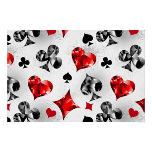 Poster Joueur de poker Joueur de cartes de jouer costumes