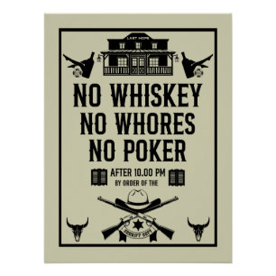Poster Joueur de poker vintage