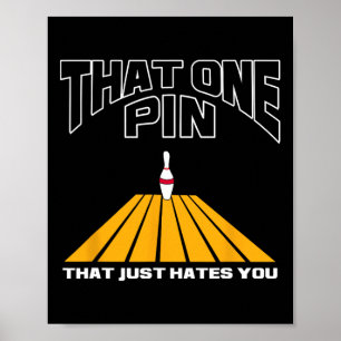 Poster Joueur de quilles Ce pin qui vous déteste Drôle de