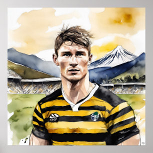 Poster Joueur de rugby à Taranaki - Rugby