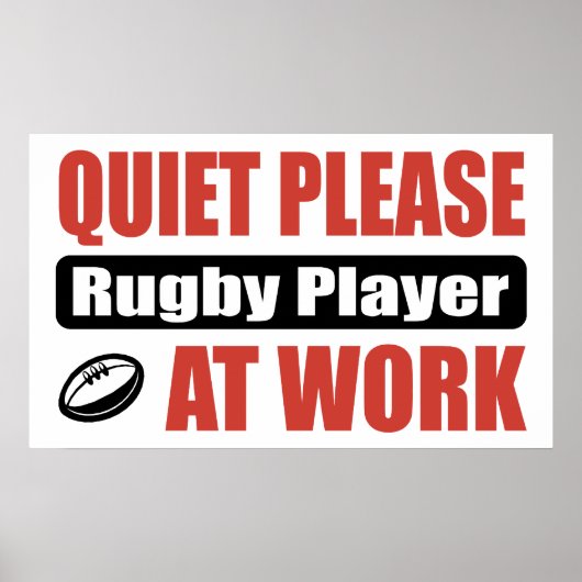 Poster Joueur De Rugby Au Travail (Devant)