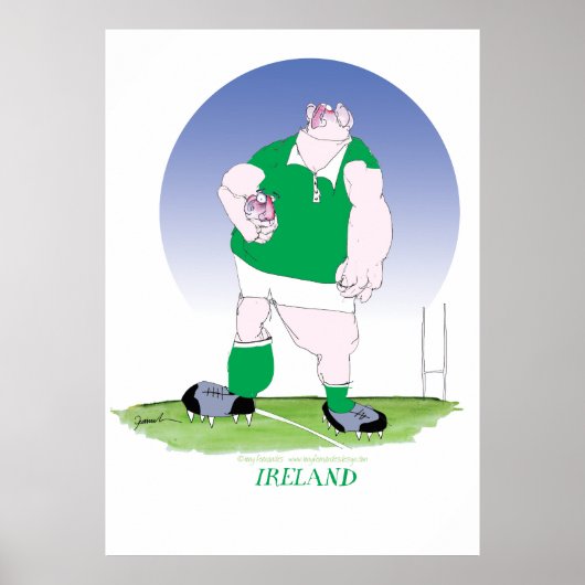 Poster joueur de rugby irlandais, tony fernandes (Devant)