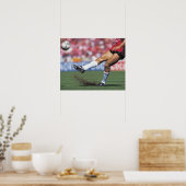 Poster Joueur de rugby qui frappe le ballon (Cuisine)