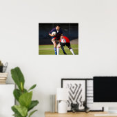 Poster Joueur de rugby s'attaquant à un autre (Bureau à domicile)
