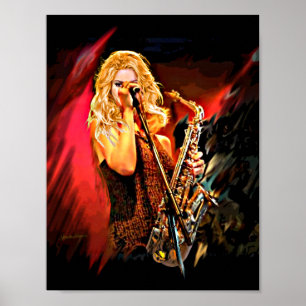 Poster Joueur de saxophone
