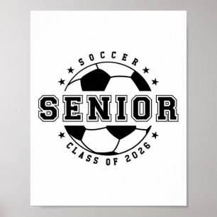 Poster Joueur de soccer année senior Cl de 2026 diplômé
