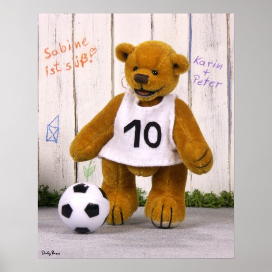 Poster Joueur de soccer Dinky Bears (Devant)