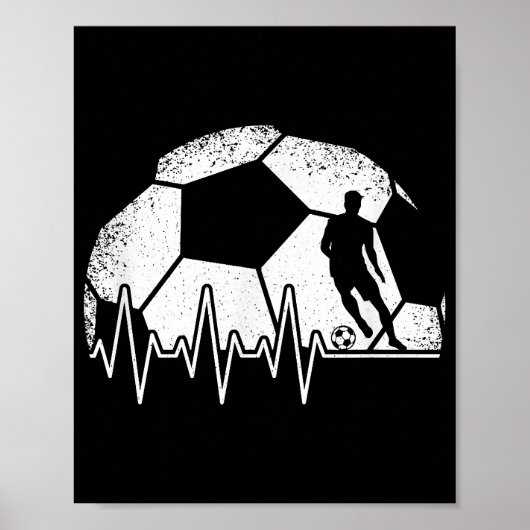 Poster Joueur de soccer Drôle (Devant)