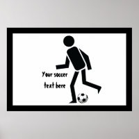 Joueur de soccer et balle cadeau personnalisé